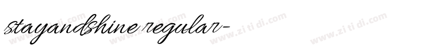 stayandshine regular字体转换 stayandshine regular字体转换